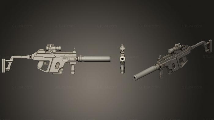 Оружие (Пистолет, WPN_0227) 3D модель для ЧПУ станка